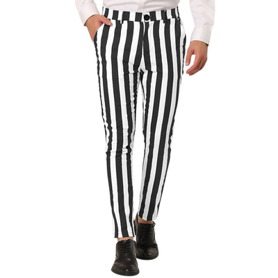 Striped Large Size Casual Trousers