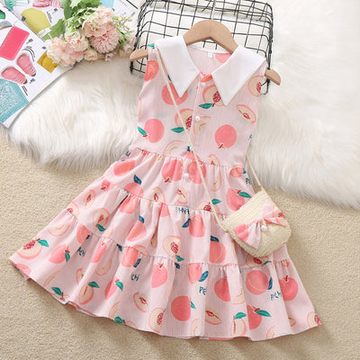 Cute Cotton Fruit Pattern Dress