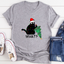 MerchMallow "What?" Cat Christmas Tree T-Shirt