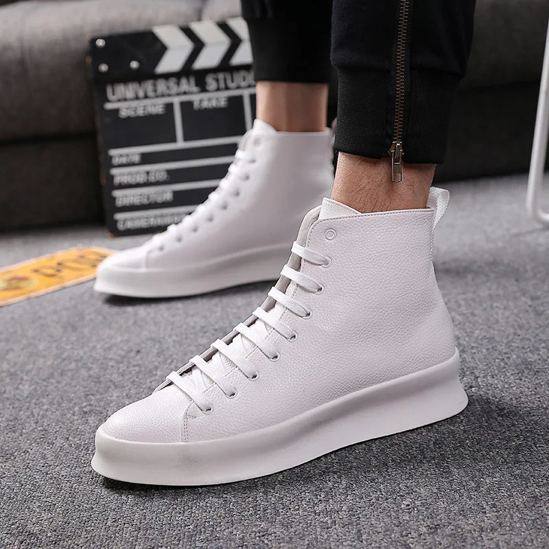 Ankle Boots Red White Casual Shoes