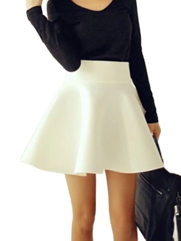 High Waist Flared Super Mini Skirt
