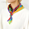 Colorful cat silk women scarf