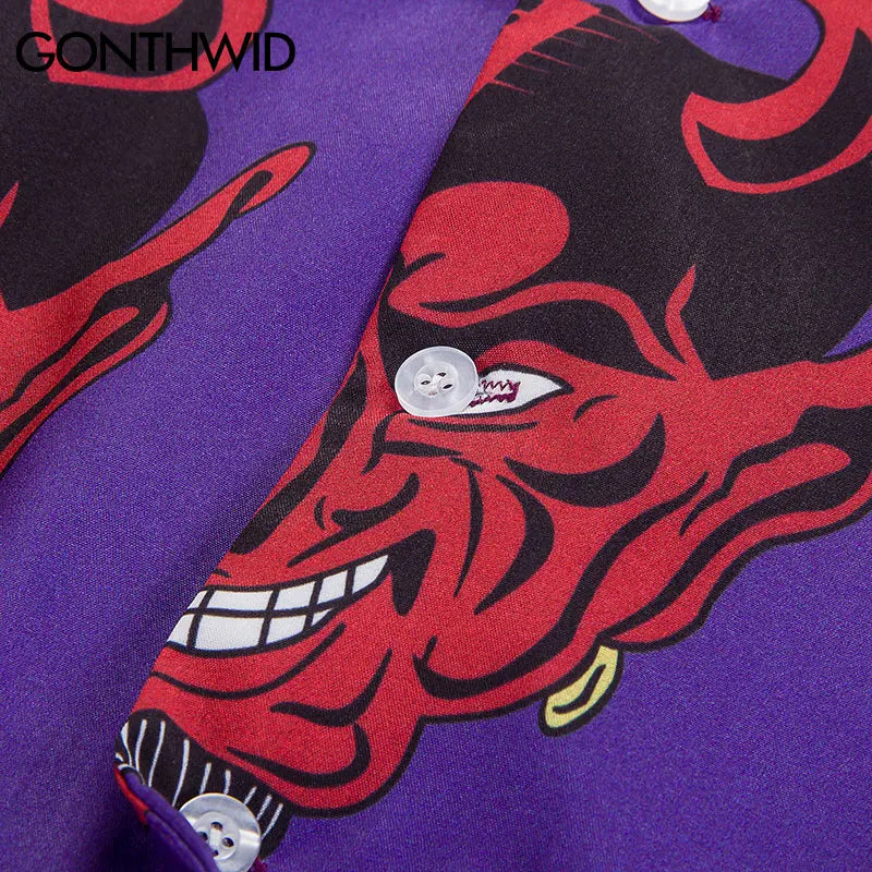 Devil Print Hawaiian Shirt