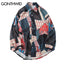 Geometry Patchwork Long Sleeve Shirt