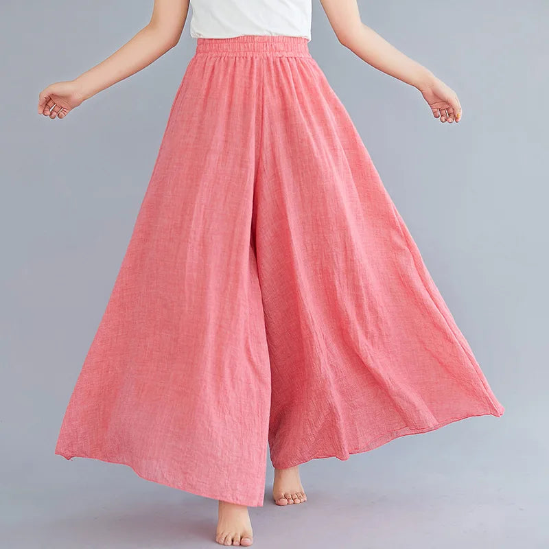 Ankle-length Elastic Waist Pantskirt