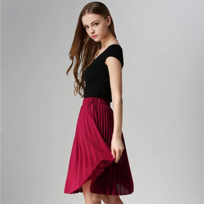 Chiffon Pleated Skirt