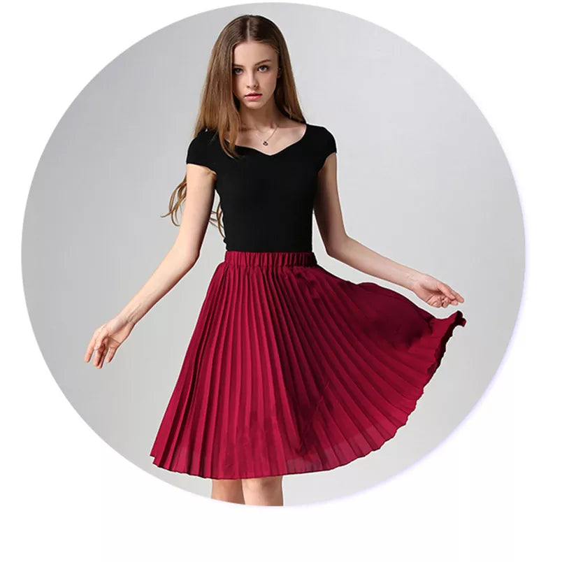 Chiffon Pleated Skirt