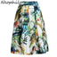 High Waist Midi Floral Skirt