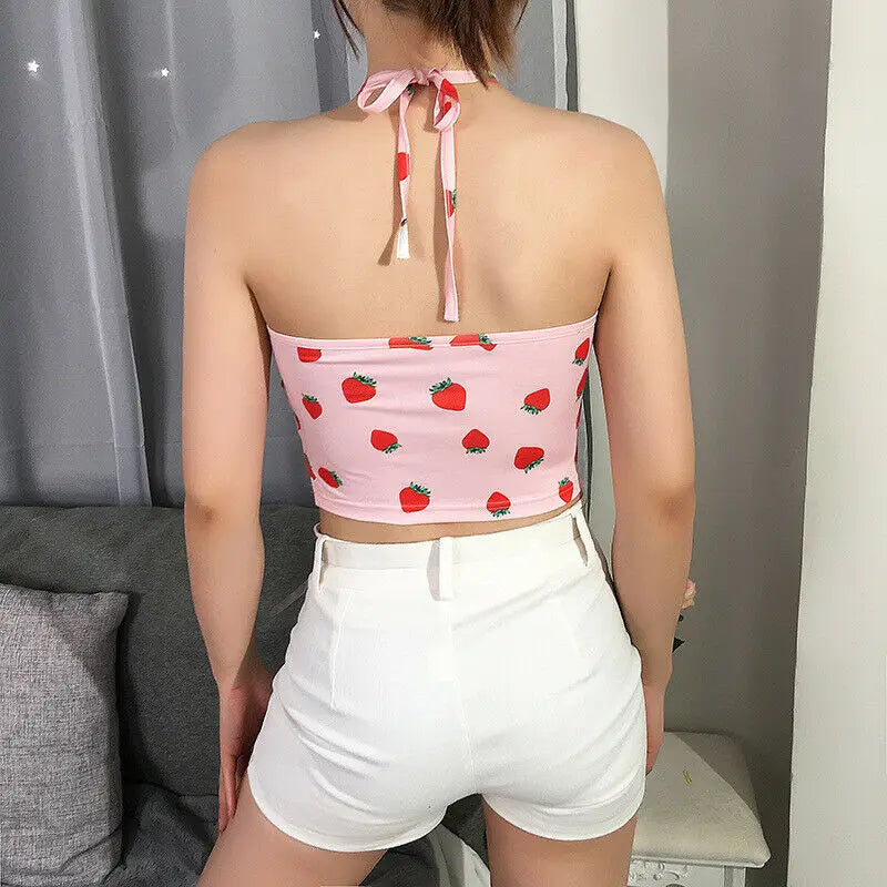 Strawberry Print Tank Top