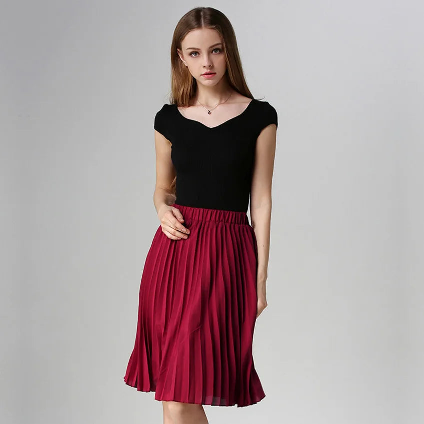 Chiffon Pleated Skirt