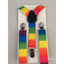 Suspender Rainbow Multi-Colored Stripe Pattern