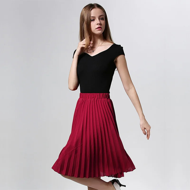 Chiffon Pleated Skirt