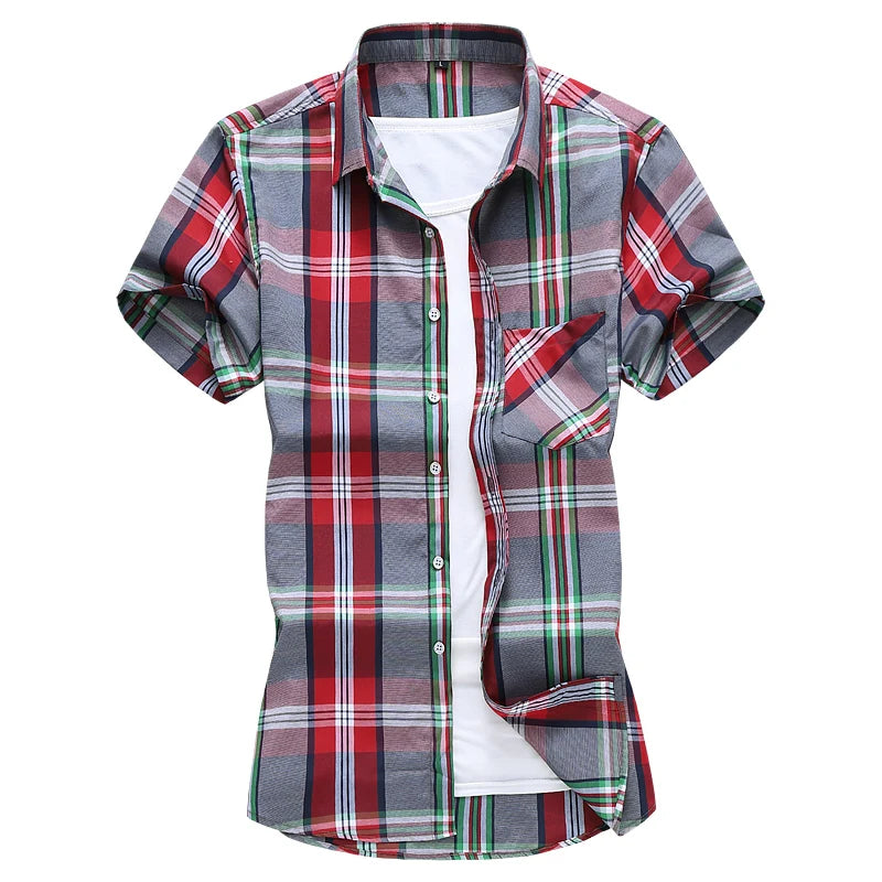 Plaid Short Sleeve Shirt