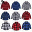 Spring Autumn 2022 New Boys Long Sleeve Classic Plaid Lapel Shirts Tops with Pocket Baby Boys Casual Shirt Kids Clothing