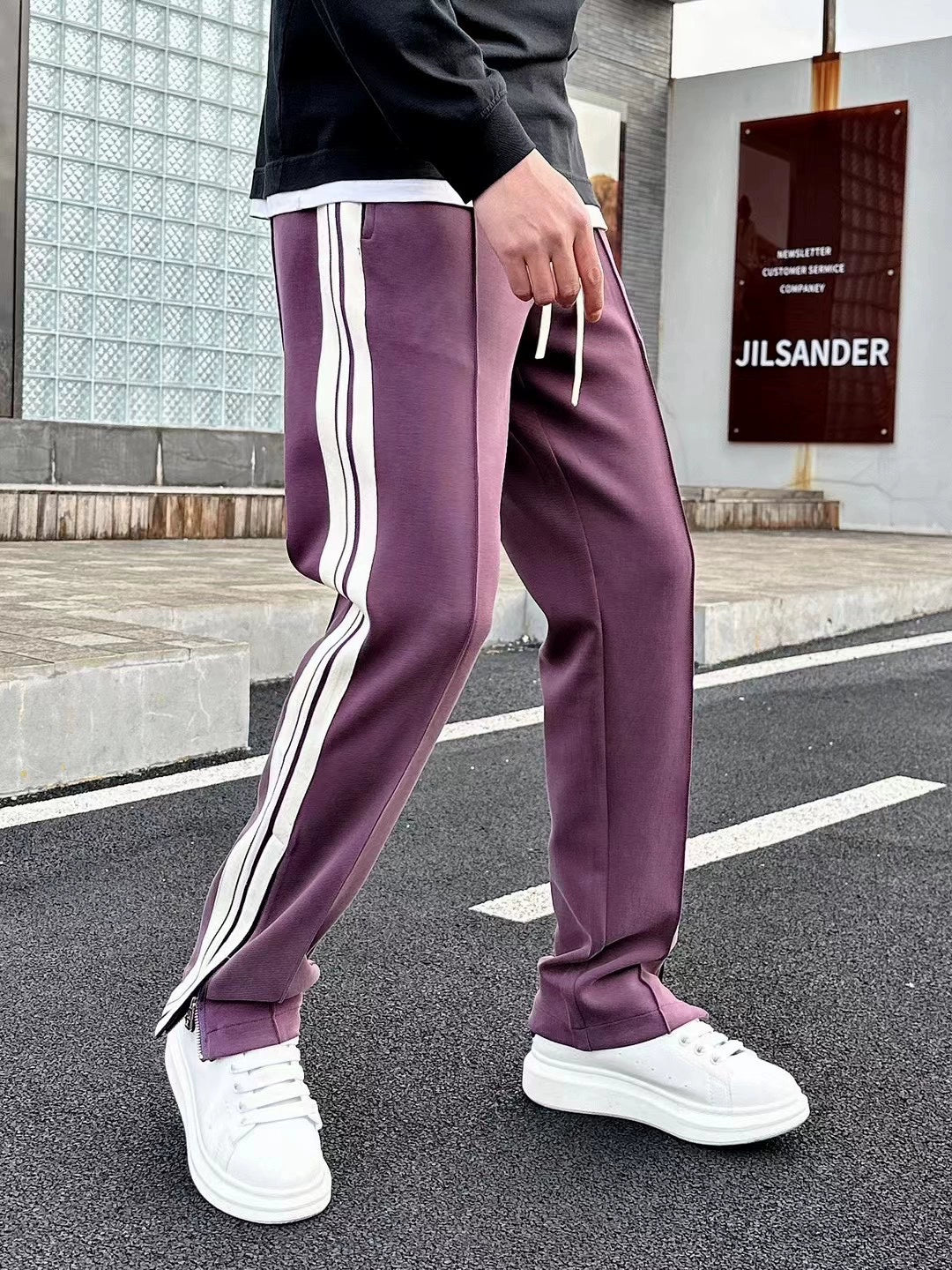 Zipper Casual Pants