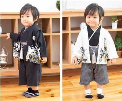 Baby Boy Kimono Two-Piece Set