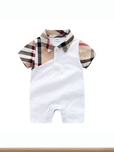 Baby Boy Clothes Short Sleeve Summer Pure Cotton Thin Bodysuit Baby Baby Onesie Newborn Outerwear Gentleman Handsome