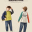 Duojia Contrast Color Children and Teens Long Sleeves T-shirt