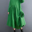 Green Pleated Shirt Dress