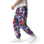 Linen Print Baggy Pants