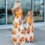 Sunflower Sleeveless Mother Daughter Matching long Dresses