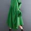 Green Pleated Shirt Dress