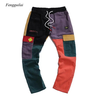 Pants Vintage Color Block