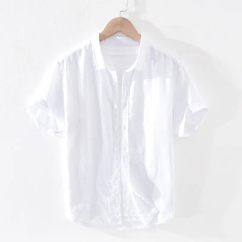 Cotton Linen Short Sleeve Shirt