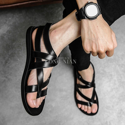 Rome Style Men Leather Sandals