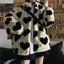 Heart Print Fur Jacket