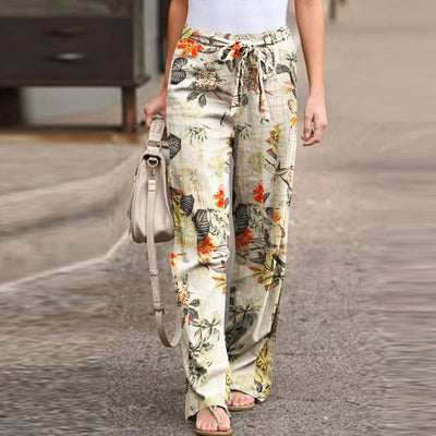 Floral Wide Leg Pants