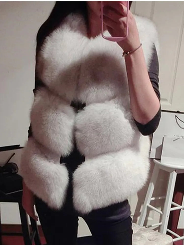 Faux Fox Fur Vest