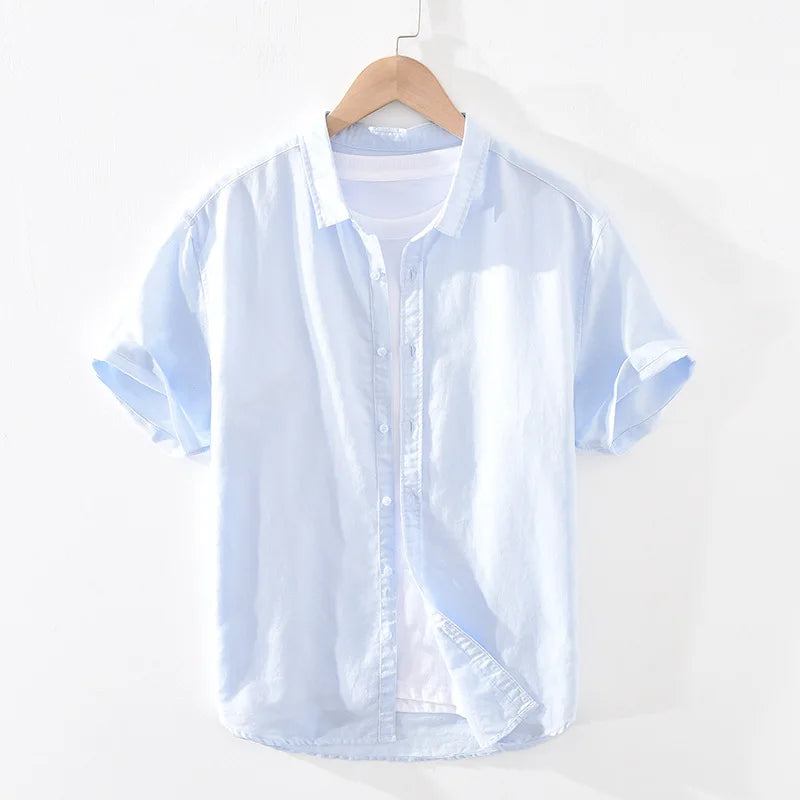 Cotton Linen Short Sleeve Shirt