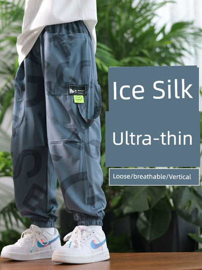 Thin Ice Silk Quick-Drying Cargo Pants
