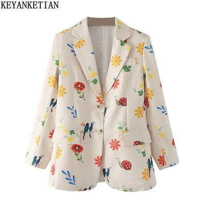 Women's spring Jacket single-row buttoned-up