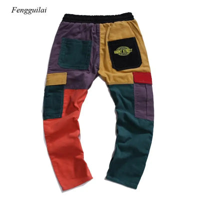 Pants Vintage Color Block