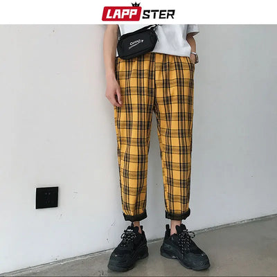 LAPPSTER Streetwear Plaid Pants