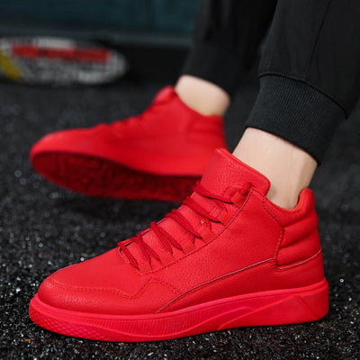 Smart Guy Men's Red High-Top Sports Shoes