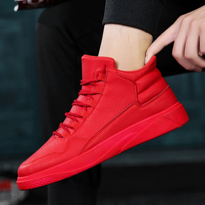 Smart Guy Men's Red High-Top Sports Shoes