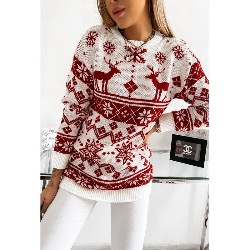 Elk & Snowflake Knitted Sweater