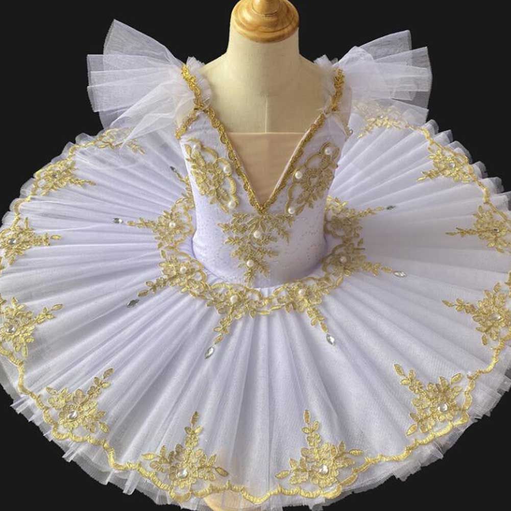 White Swan Ballet Dress with Sequins