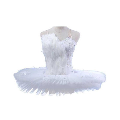 White Feather Swan Ballet Dress