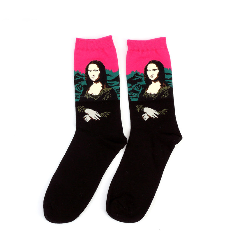 Retro Famous Oil Painting Socks