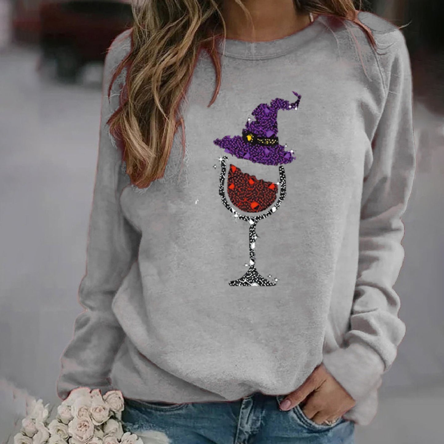 Witchy Wine Glass Sweater