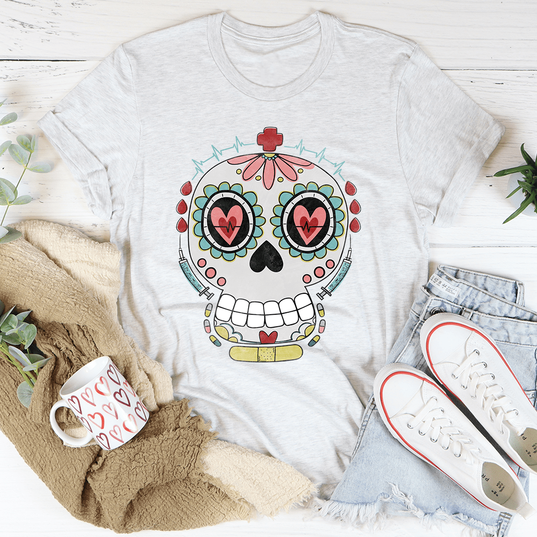 Nurse Sugar Skull T-Shirt