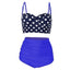 Vintage Polka Underwire High Waisted Swimsuit