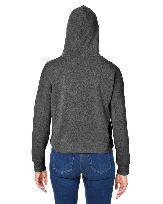 J America Triblend Cropped Hooded Sweatshirt