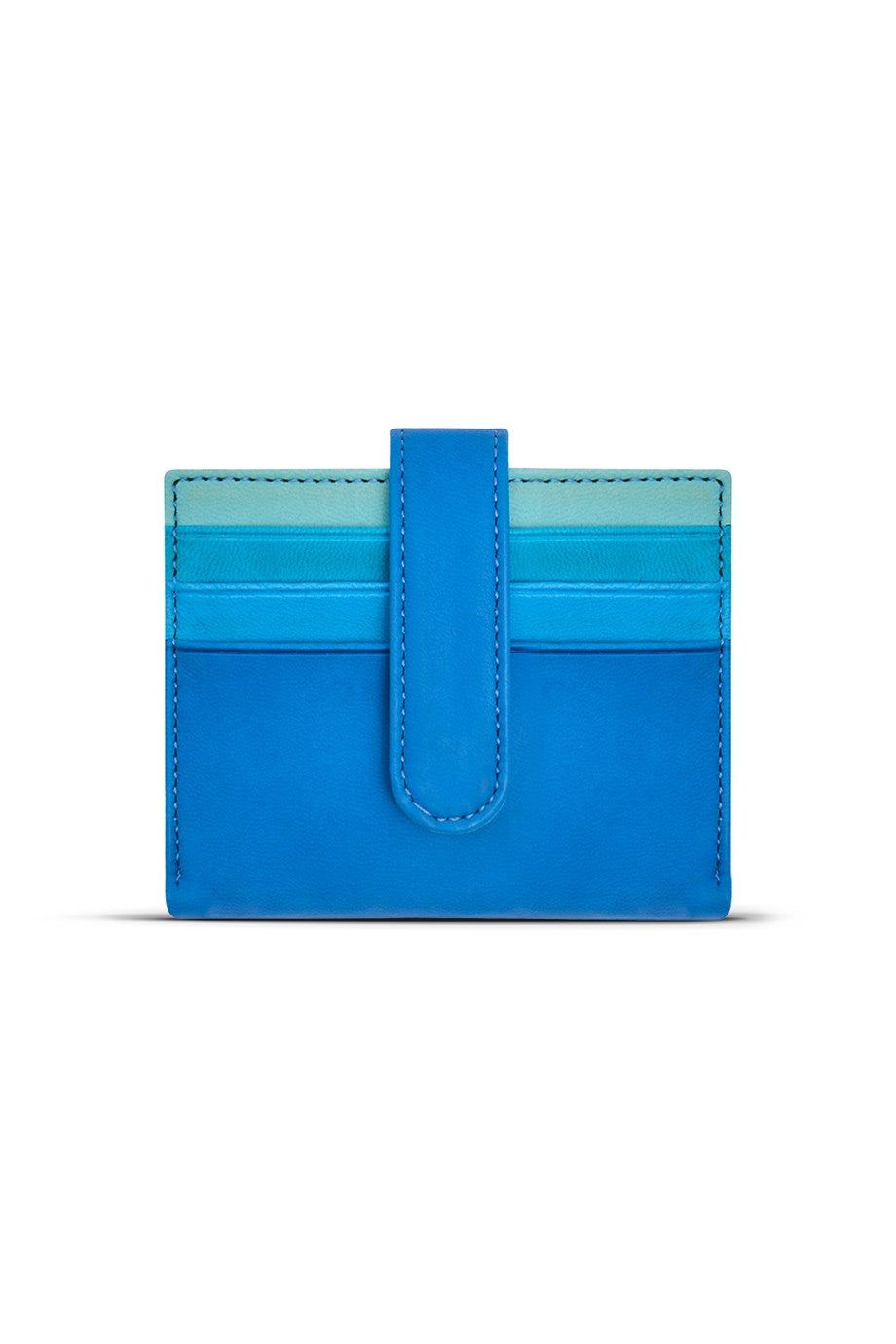 Blue Colored Snap Card Holder