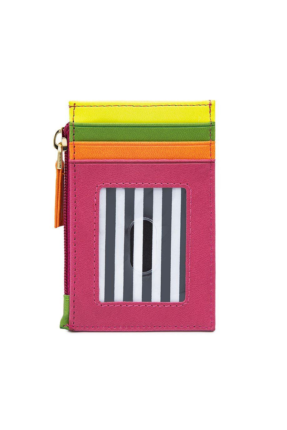 Fuchsia Zippered Card Holder