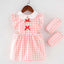 Pink Grid Waterproof Apron Bib